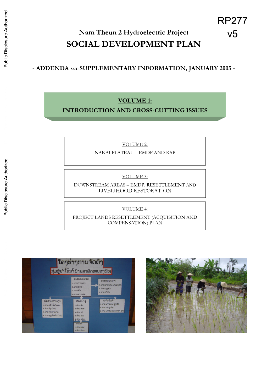 Nam Theun 2 Hydroelectric Project SOCIAL DEVELOPMENT PLAN