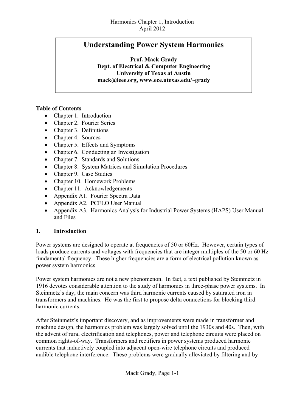 Understanding Power System Harmonics