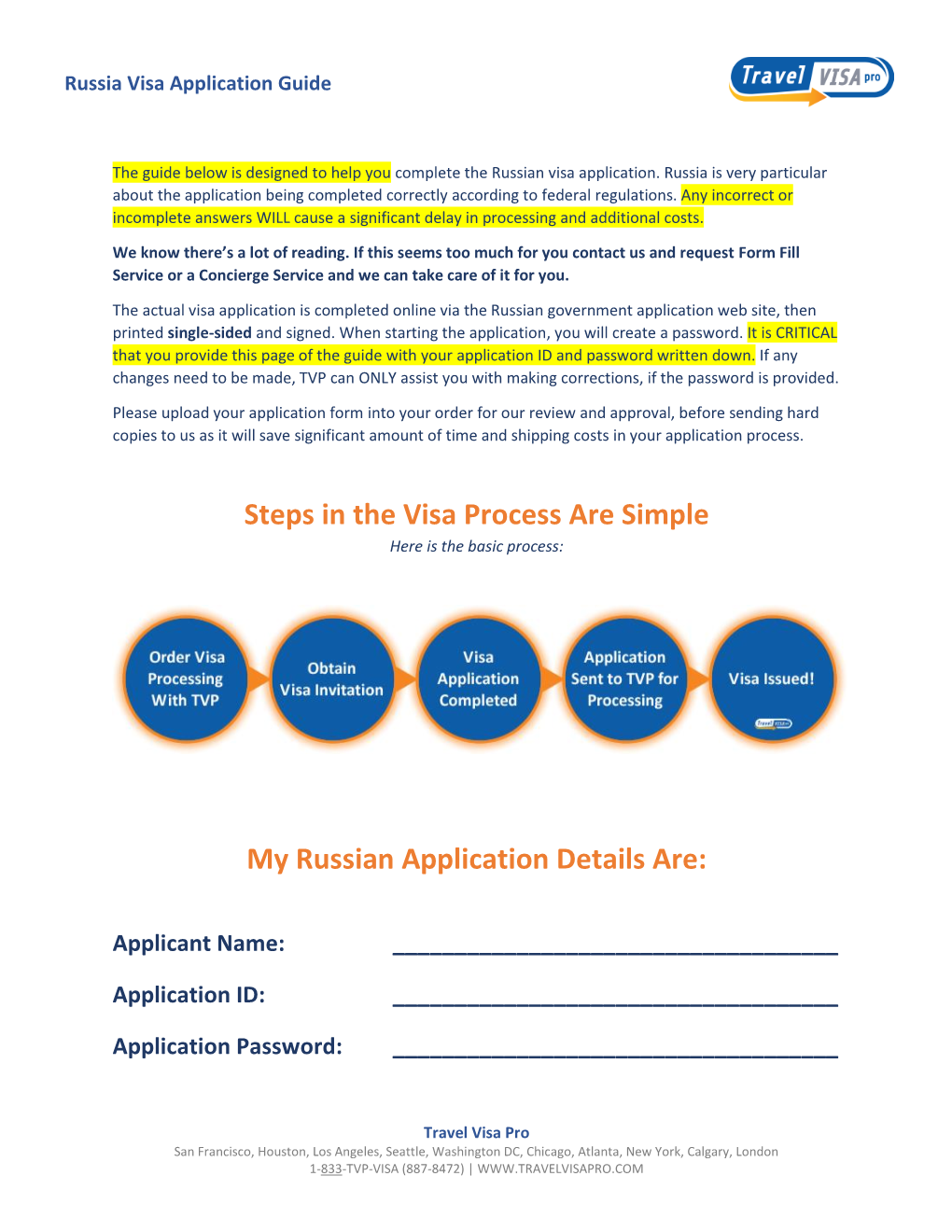 Steps in the Visa Process Are Simple My Russian