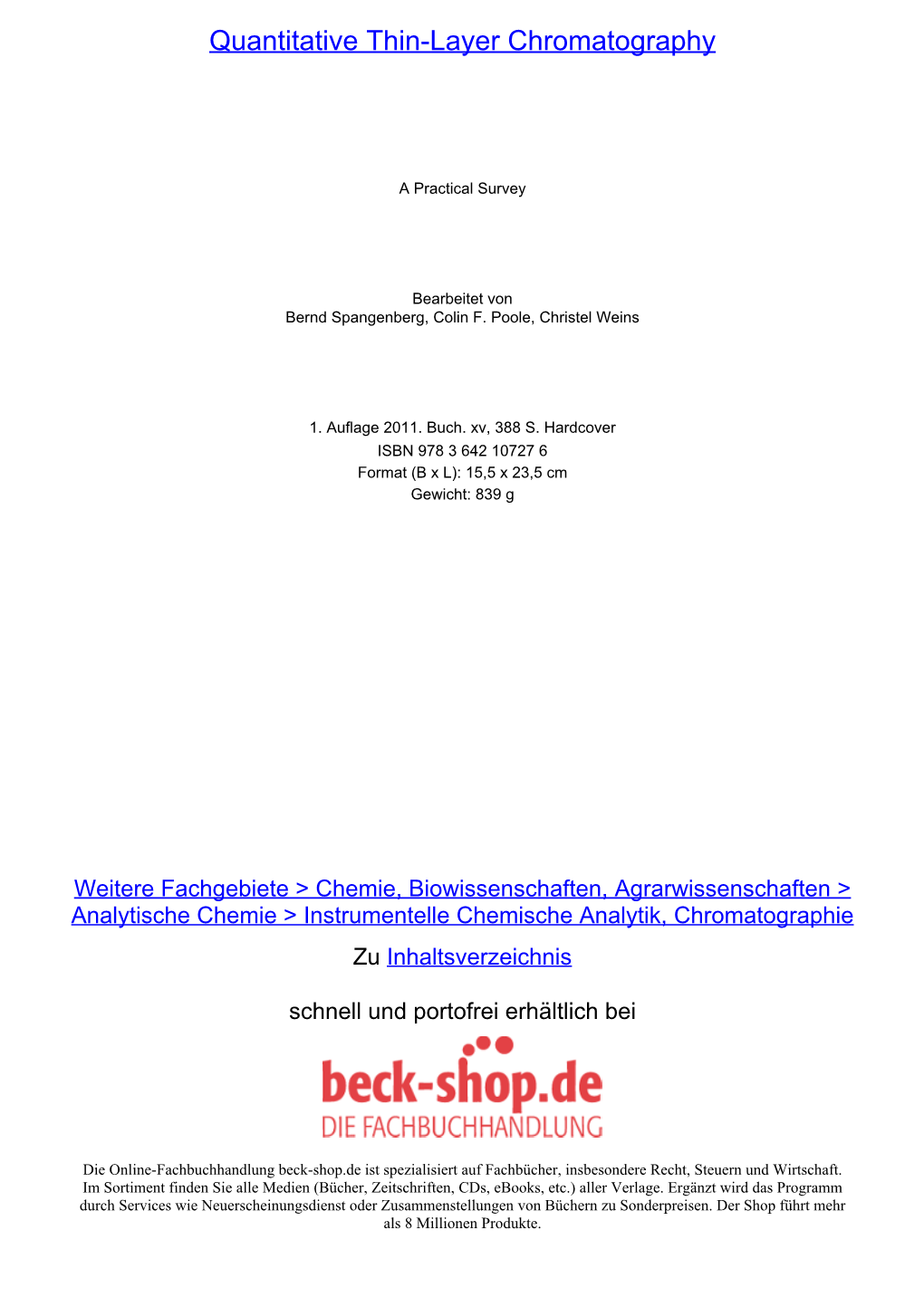 Quantitative Thin-Layer Chromatography