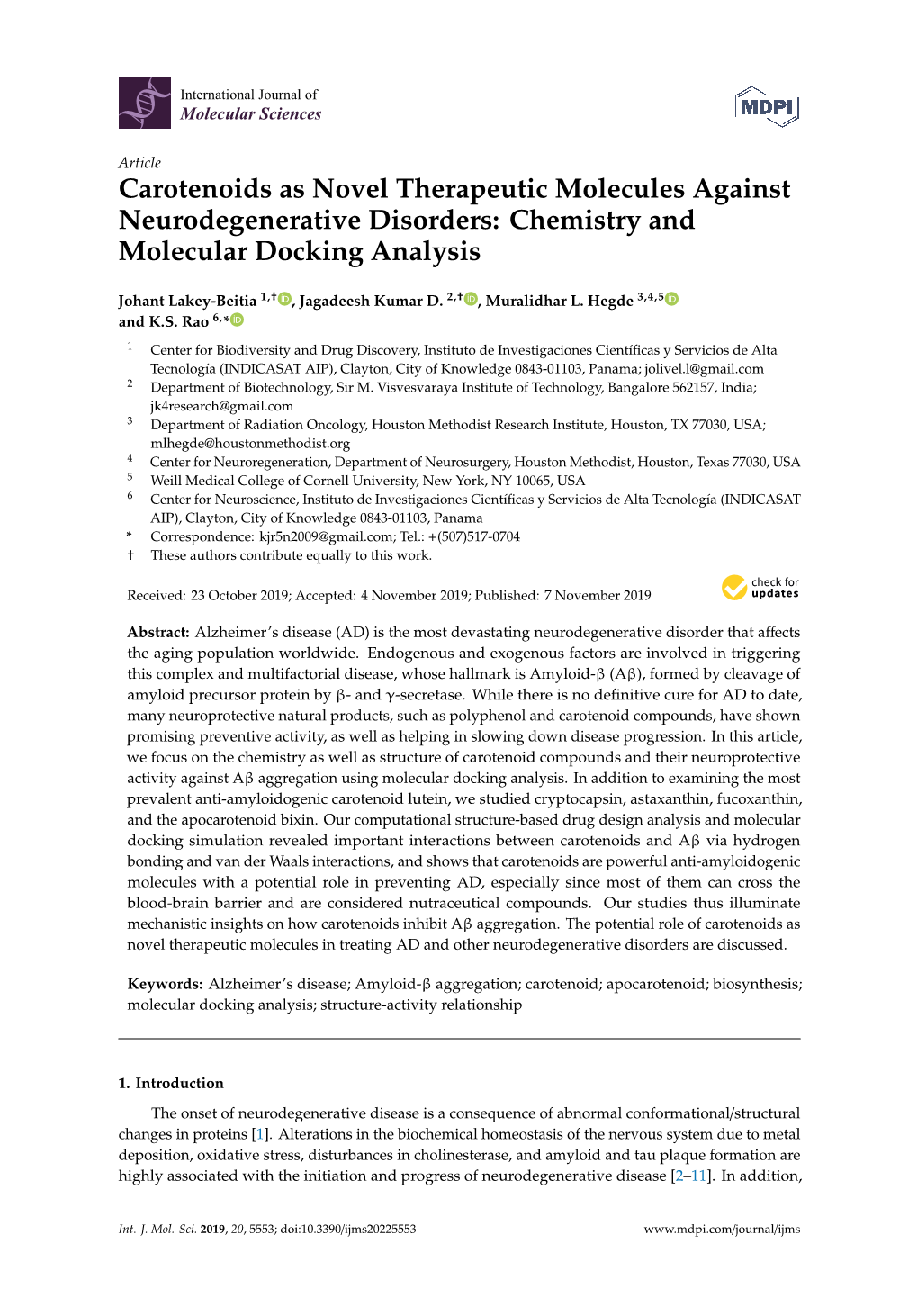 Chemistry and Molecular Docking Analysis