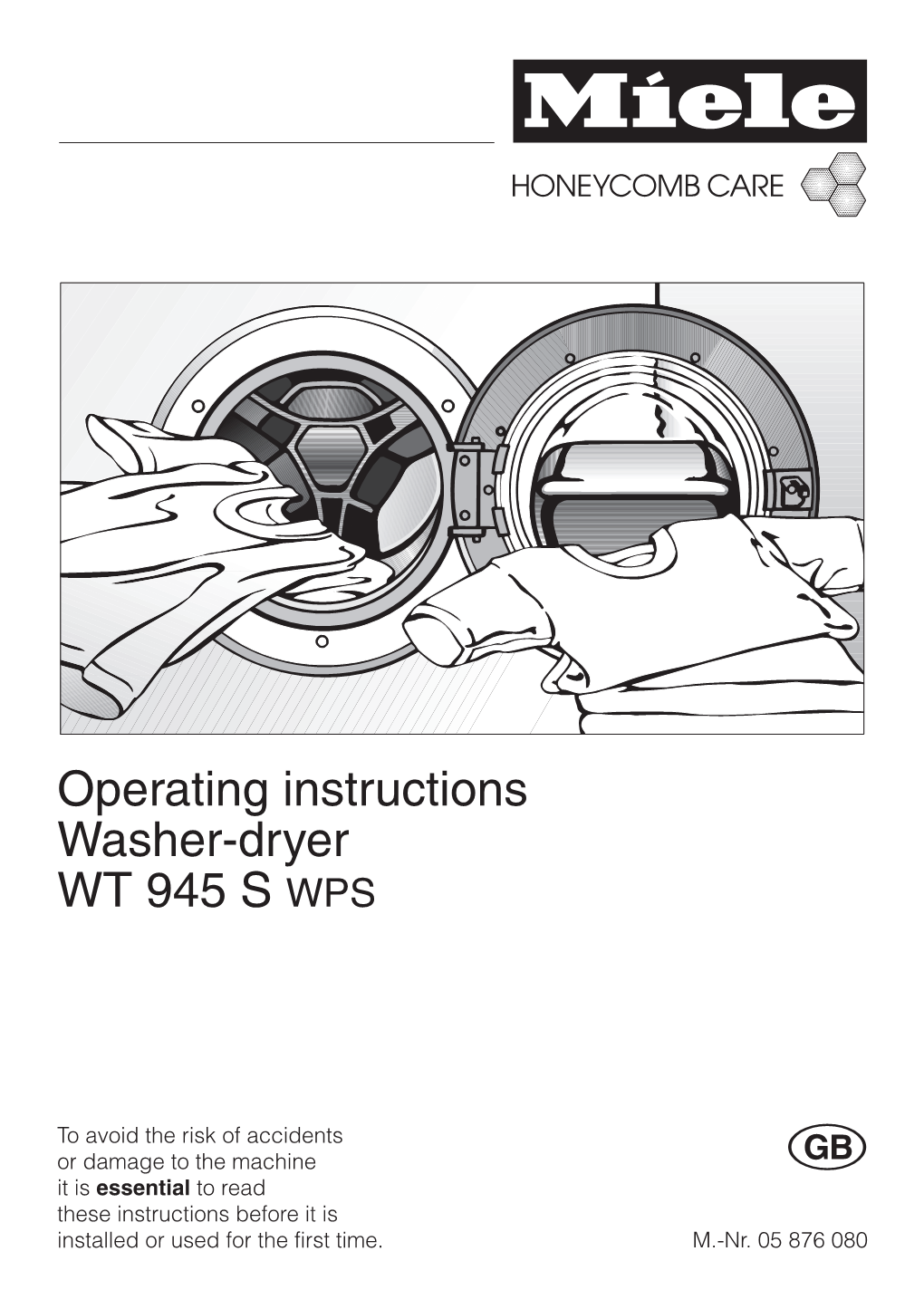 Operating Instructions Washer-Dryer WT 945 S WPS