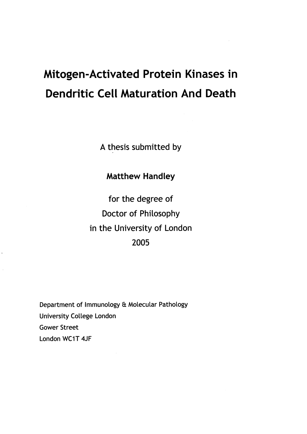 Mitogen-Activated Protein Kinases in Dendritic Cell Maturation and Death