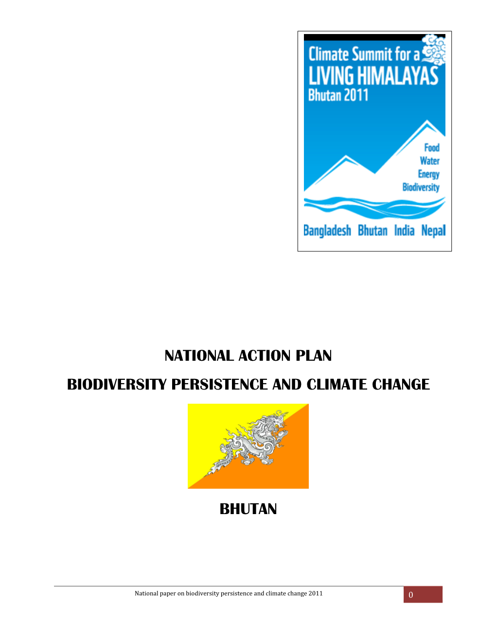 National Action Plan Biodiversity Persistence and Climate Change