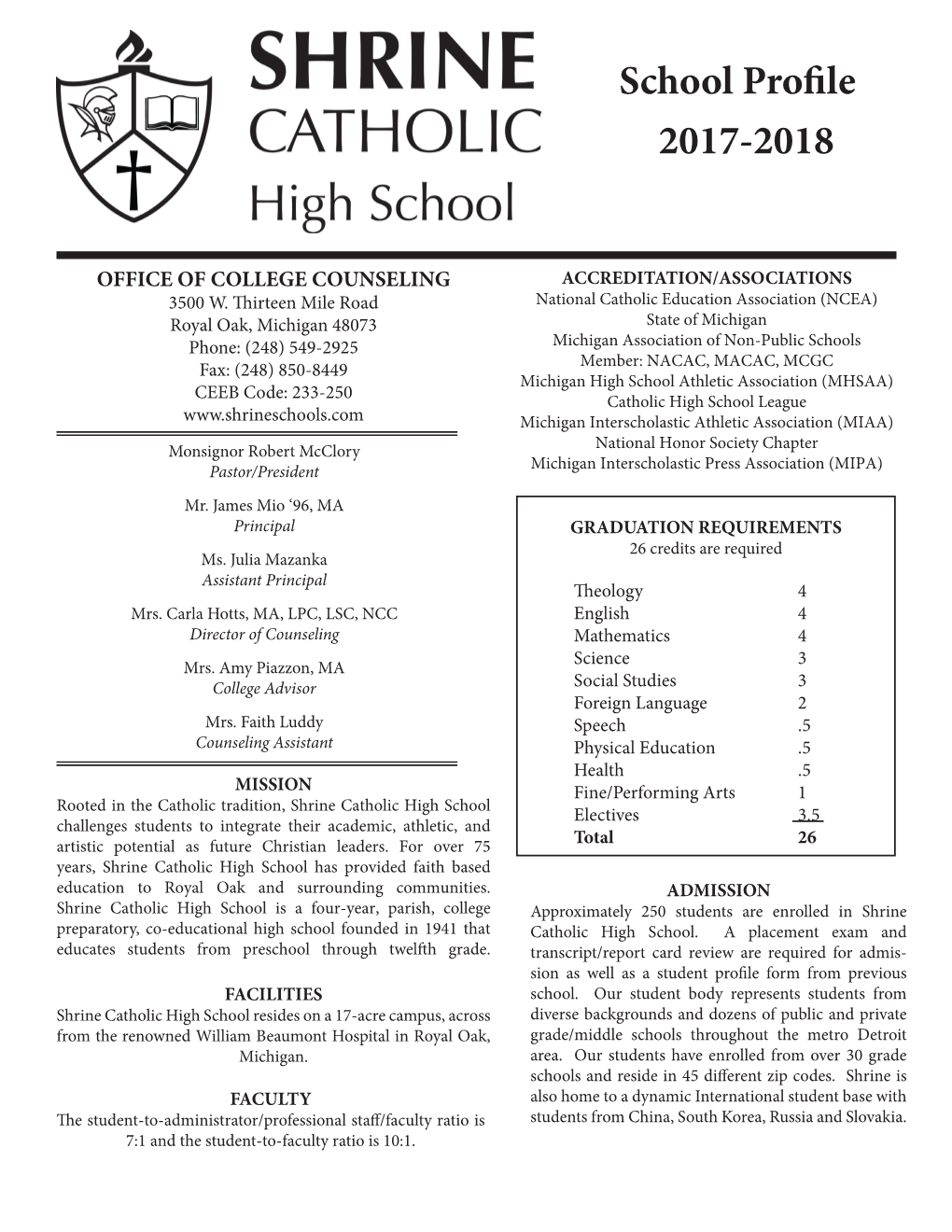 School Profile 2017-2018