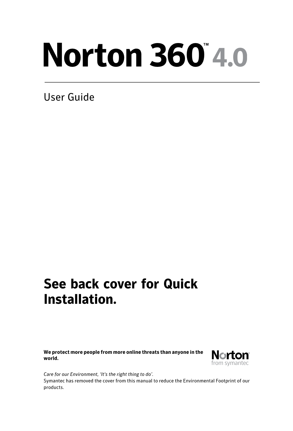 Norton 360 User Guide on the CD Or the USB Drive in PDF Format