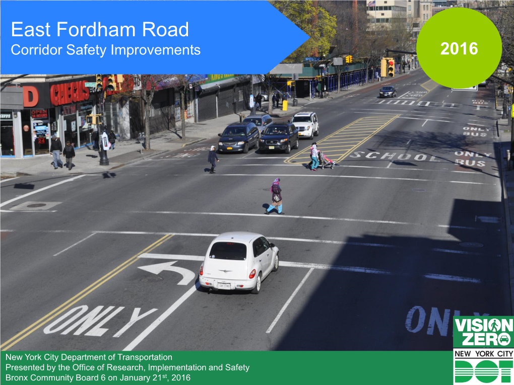 East Fordham Road Corridor Safety Improvements 2016