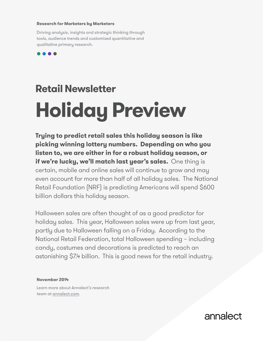 Holiday Preview