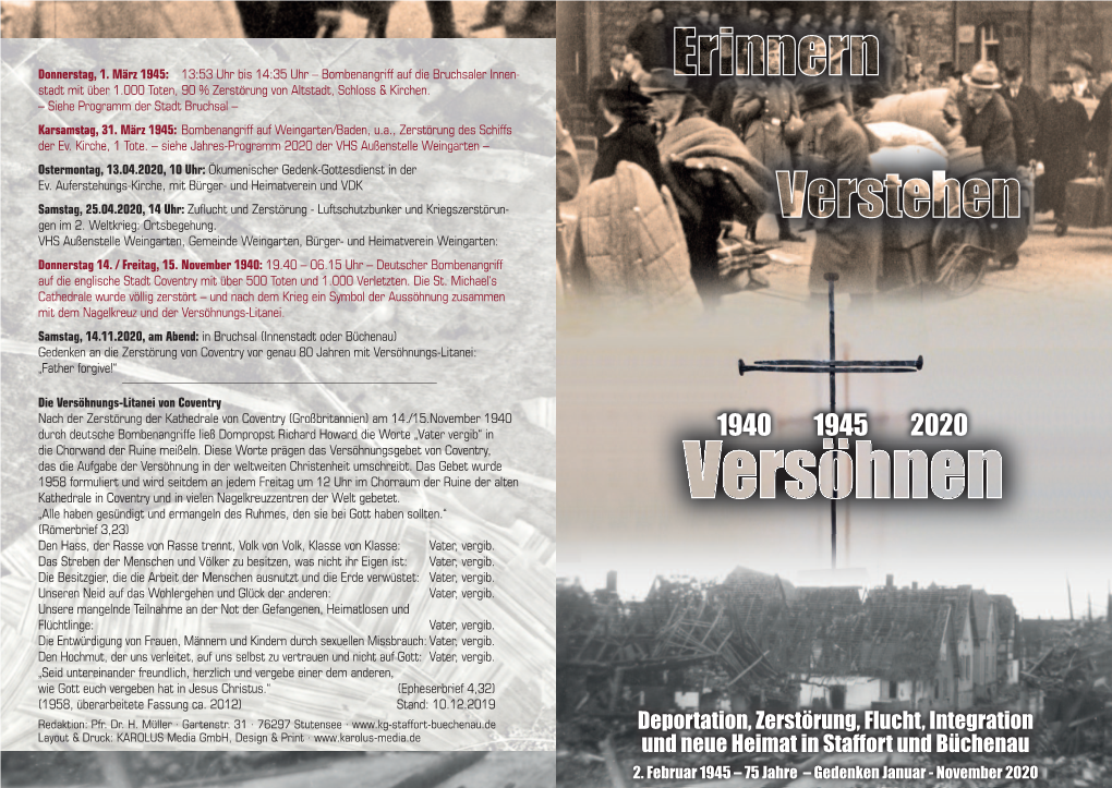 Gedenken Kriegszerstörung S-B Flyer.Indd