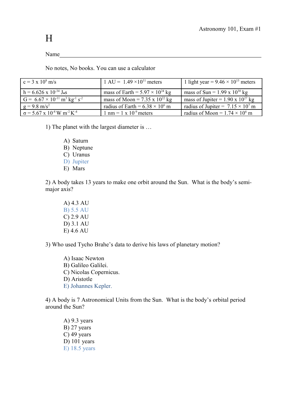 No Notes, No Books. You Can Use a Calculator s1