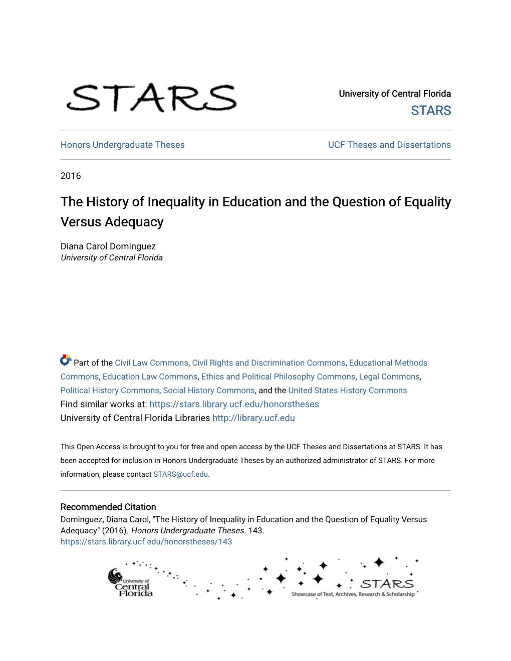 The History of Inequality in Education and the Question of Equality Versus Adequacy