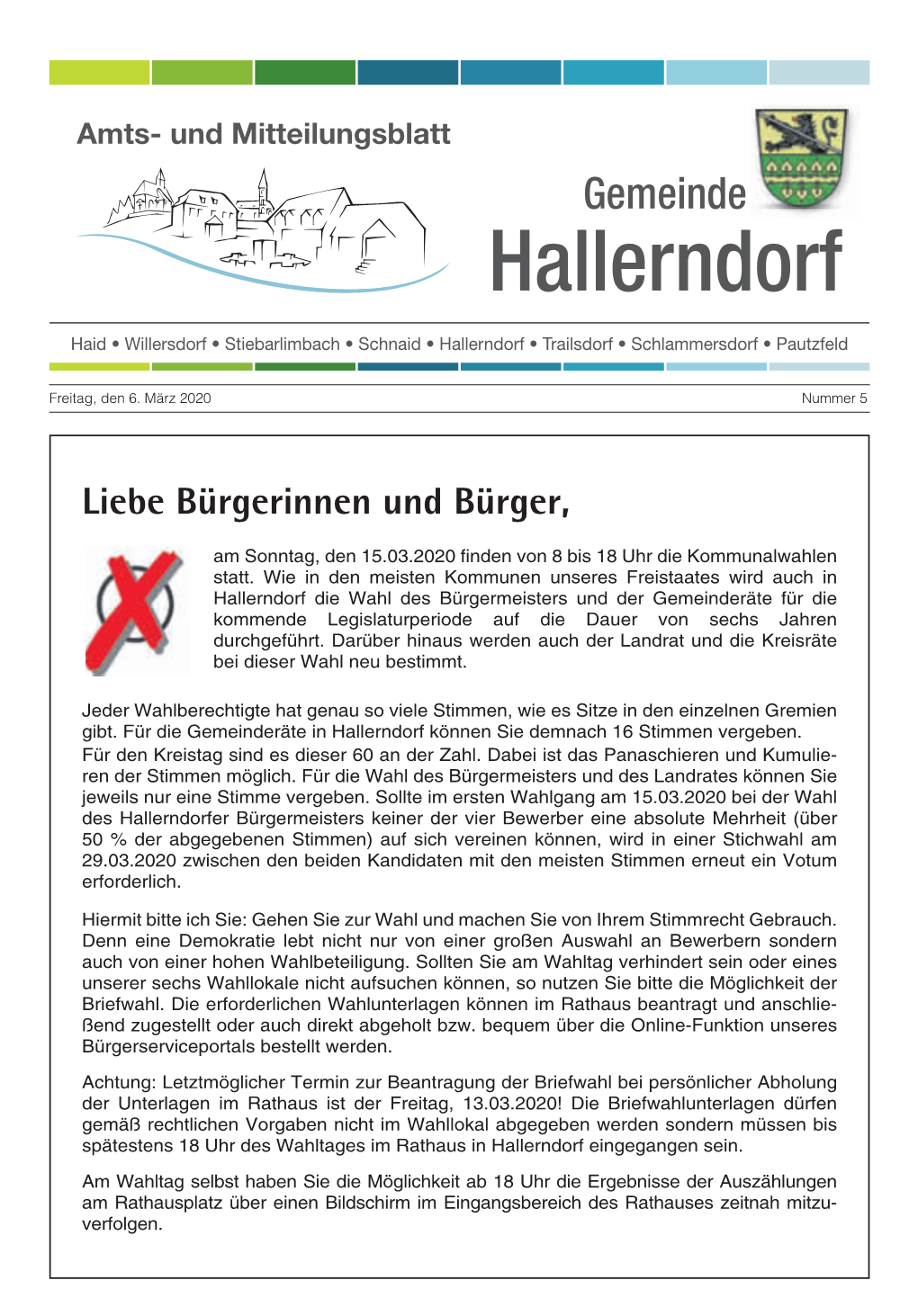 Amts- Und Mitteilungsblatt Gemeinde Hallerndorf