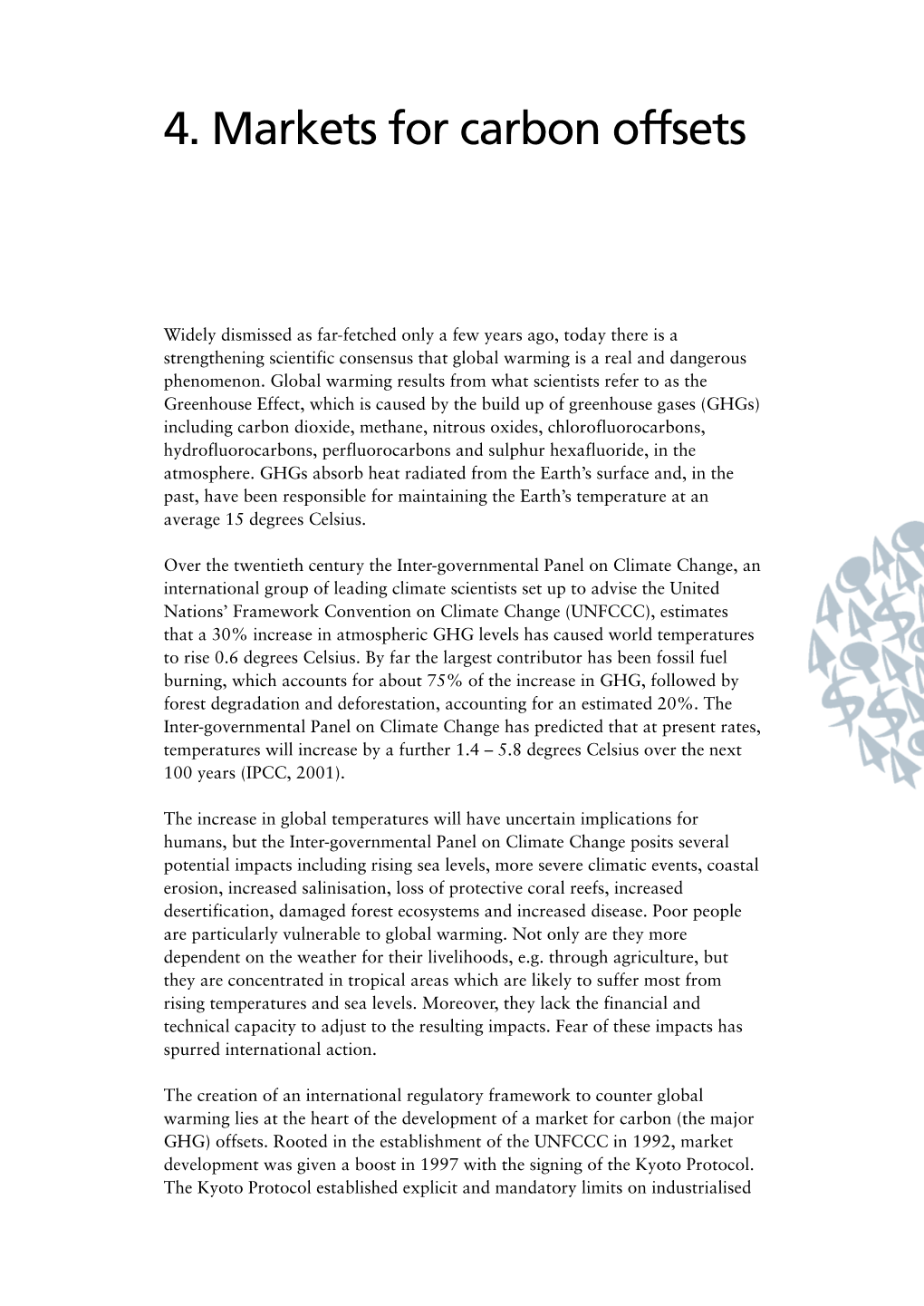 4. Markets for Carbon Offsets