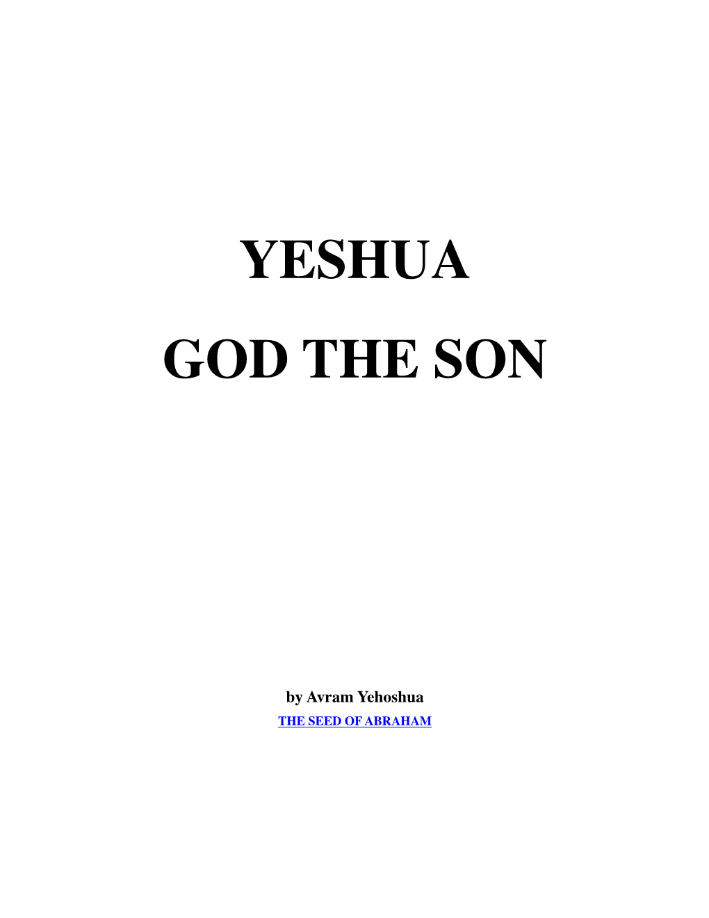 Yeshua-God-The-Son.Pdf