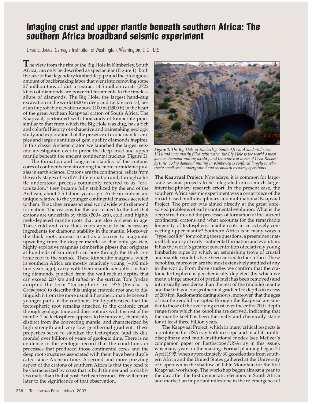 Imaging Crust and Upper Mantle Beneath Southern Africa: the Southern Africa Broadband Seismic Experiment