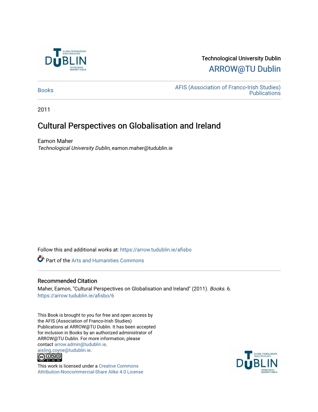 Cultural Perspectives on Globalisation and Ireland