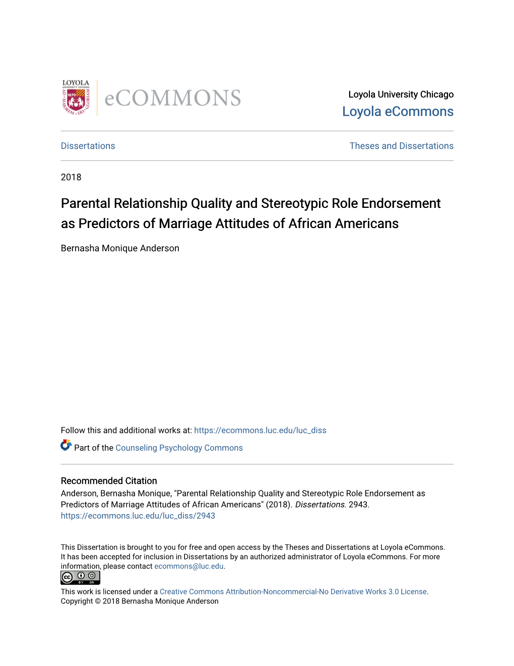 Parental Relationship Quality and Stereotypic Role Endorsement As Predictors of Marriage Attitudes of African Americans