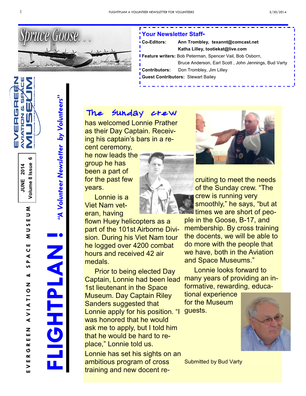 June Volunteer Newsletter 2014