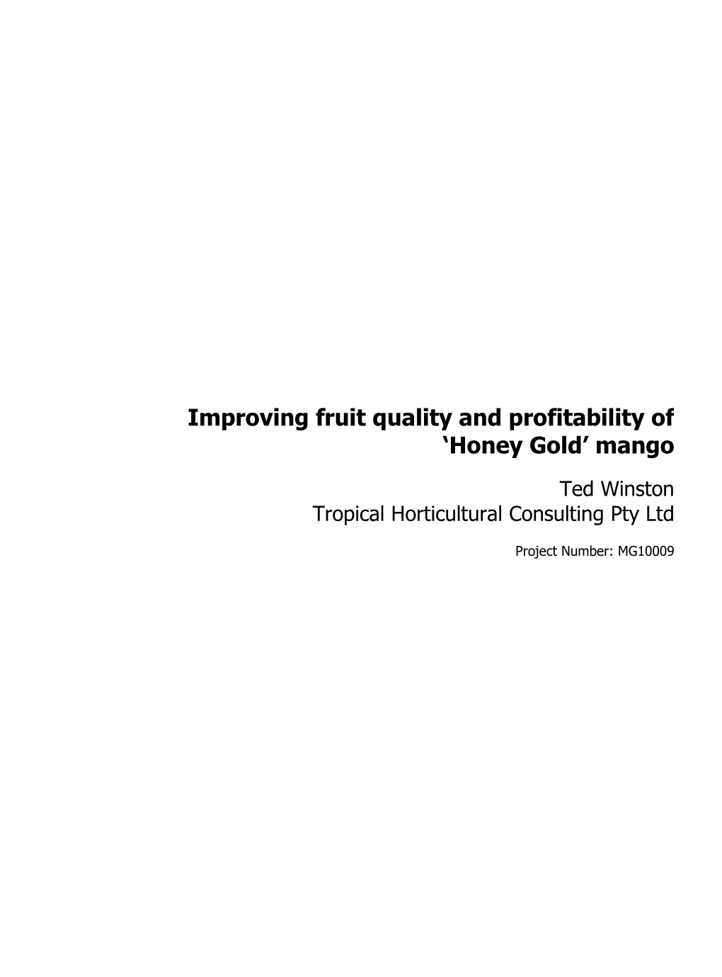 'Honey Gold' Mango
