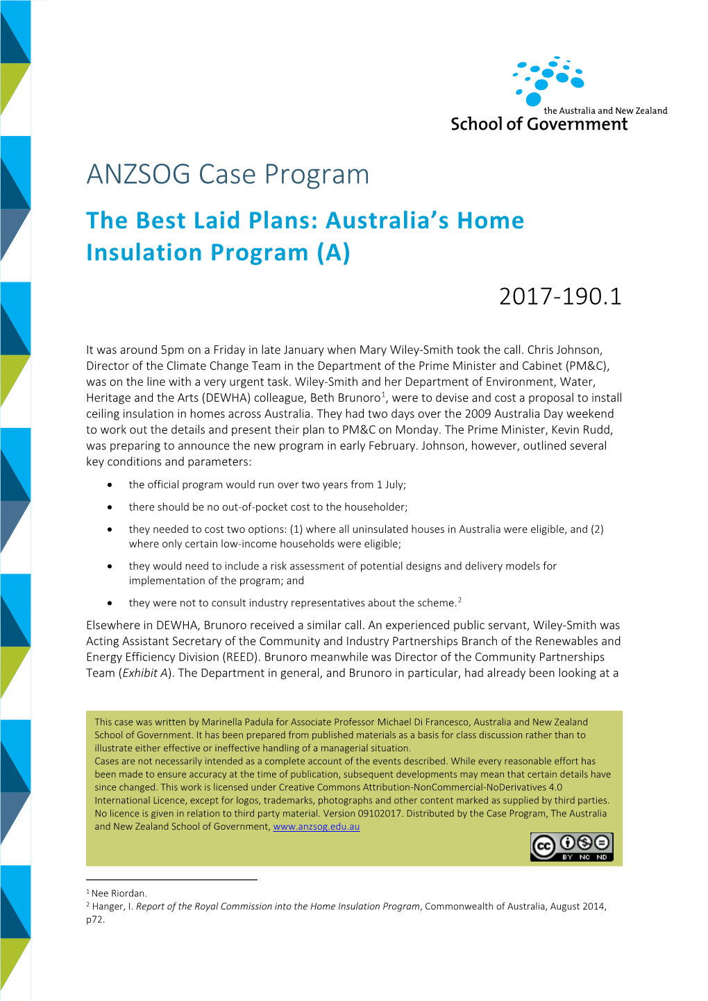 Australia's Home Insulation Program