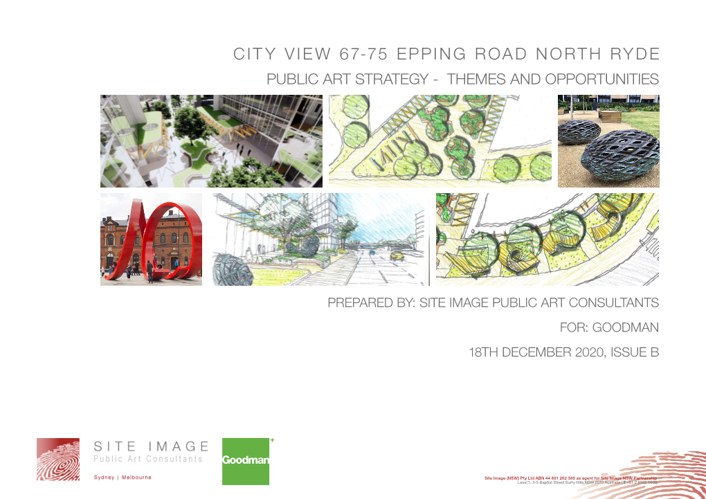 City View 67-75 Epping Road North Ryde Public Art Strategy - Themes and Opportunities
