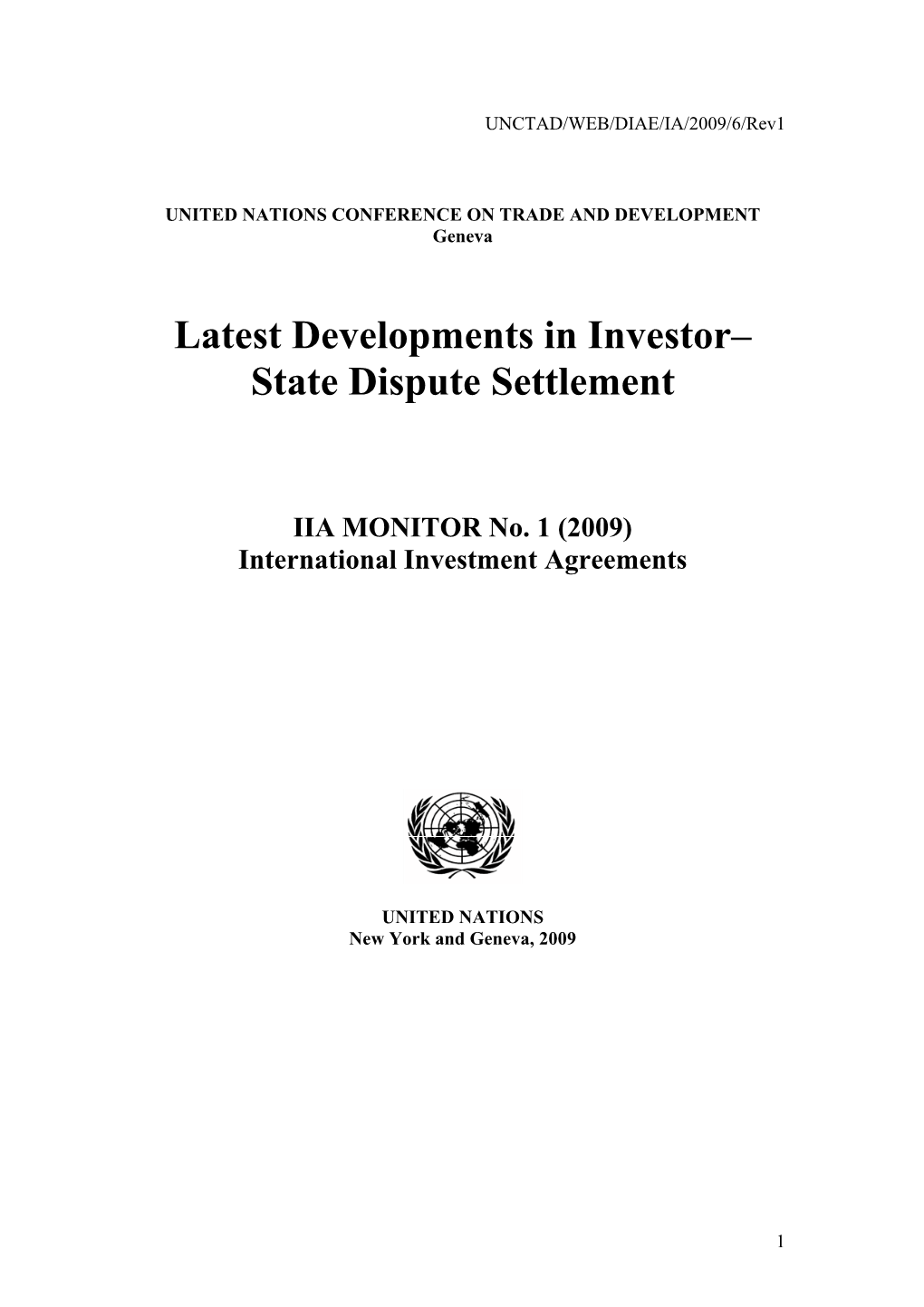 State Dispute Settlement