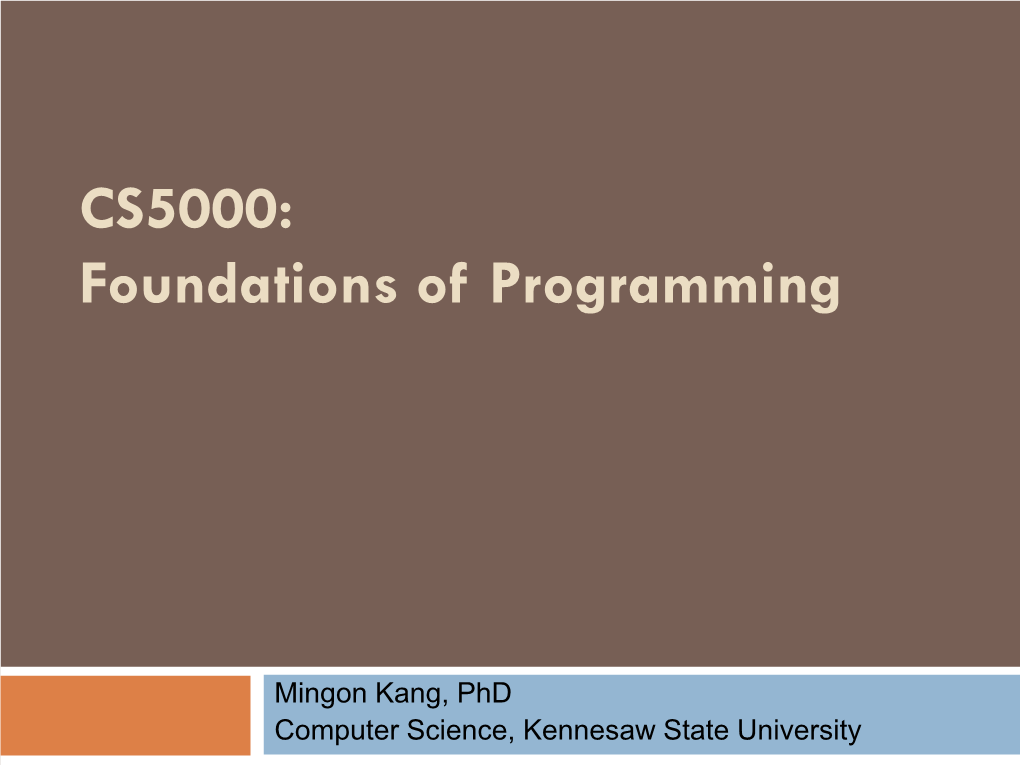 CSCI 431-001 Java Language Programming