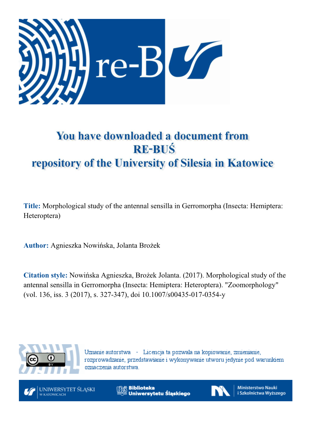 Morphological Study of the Antennal Sensilla in Gerromorpha (Insecta: Hemiptera: Heteroptera)