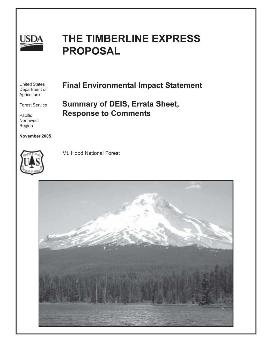 The Timberline Express Proposal