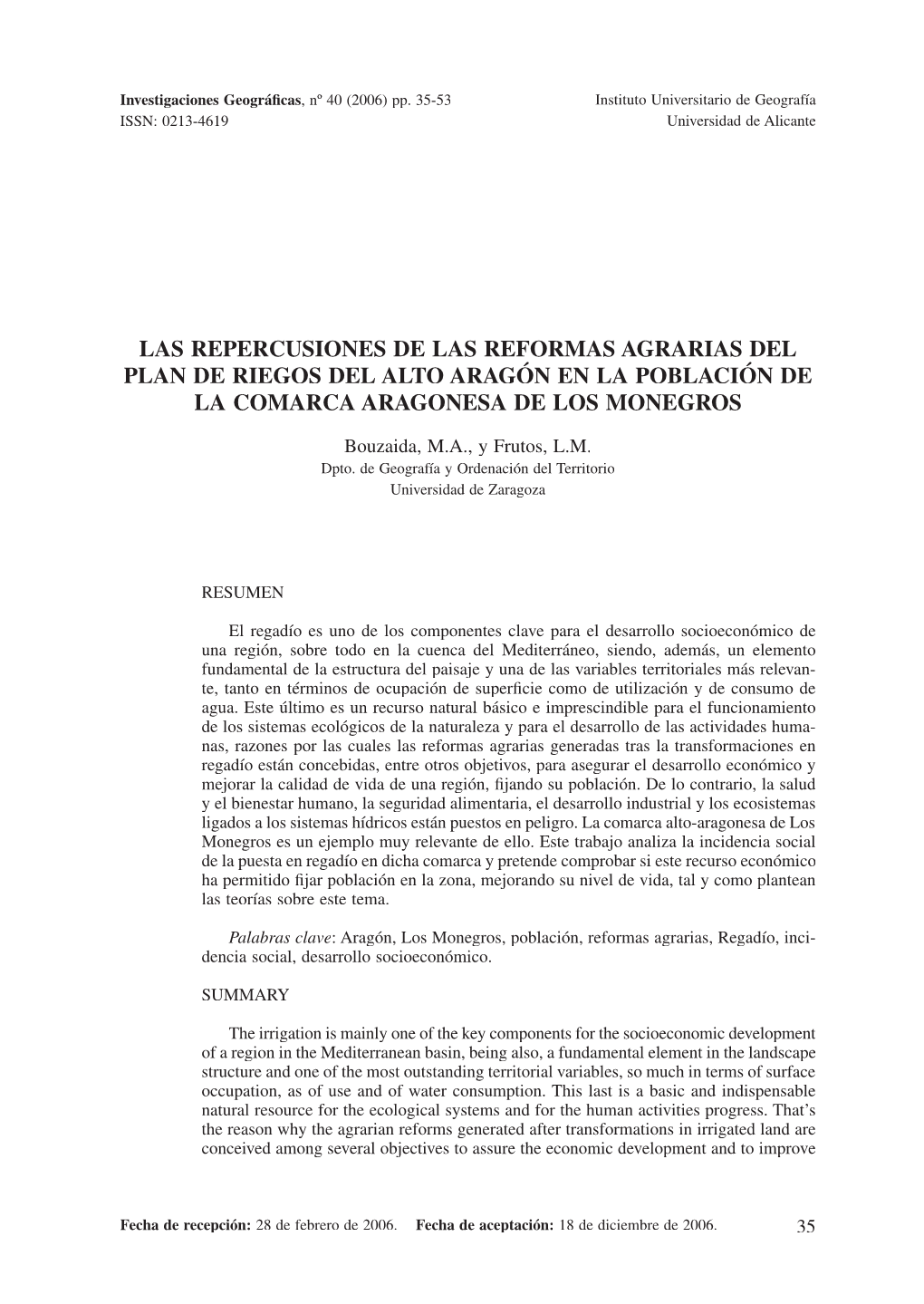 Pdf Las Repercusiones De Las Reformas Agrarias Del Plan De Riegos Del