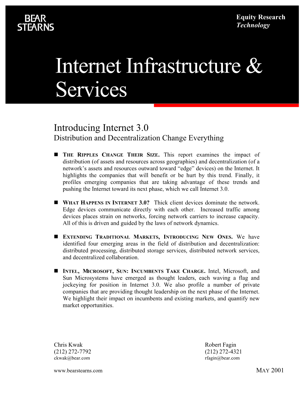 Internet Infrastructure & Services