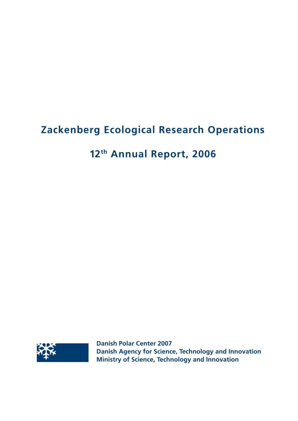 Zackenberg Ecological Research Operations