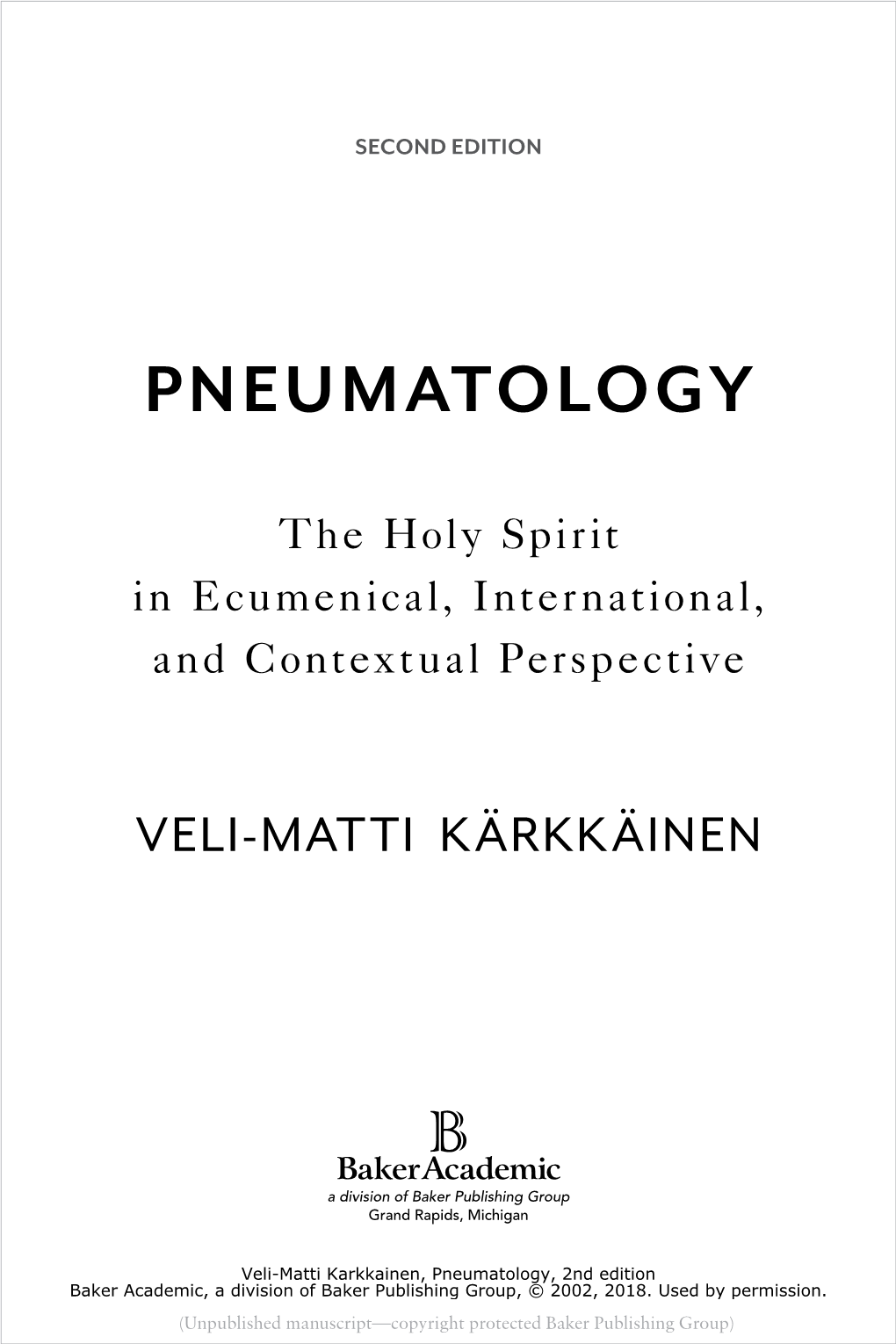 Pneumatology