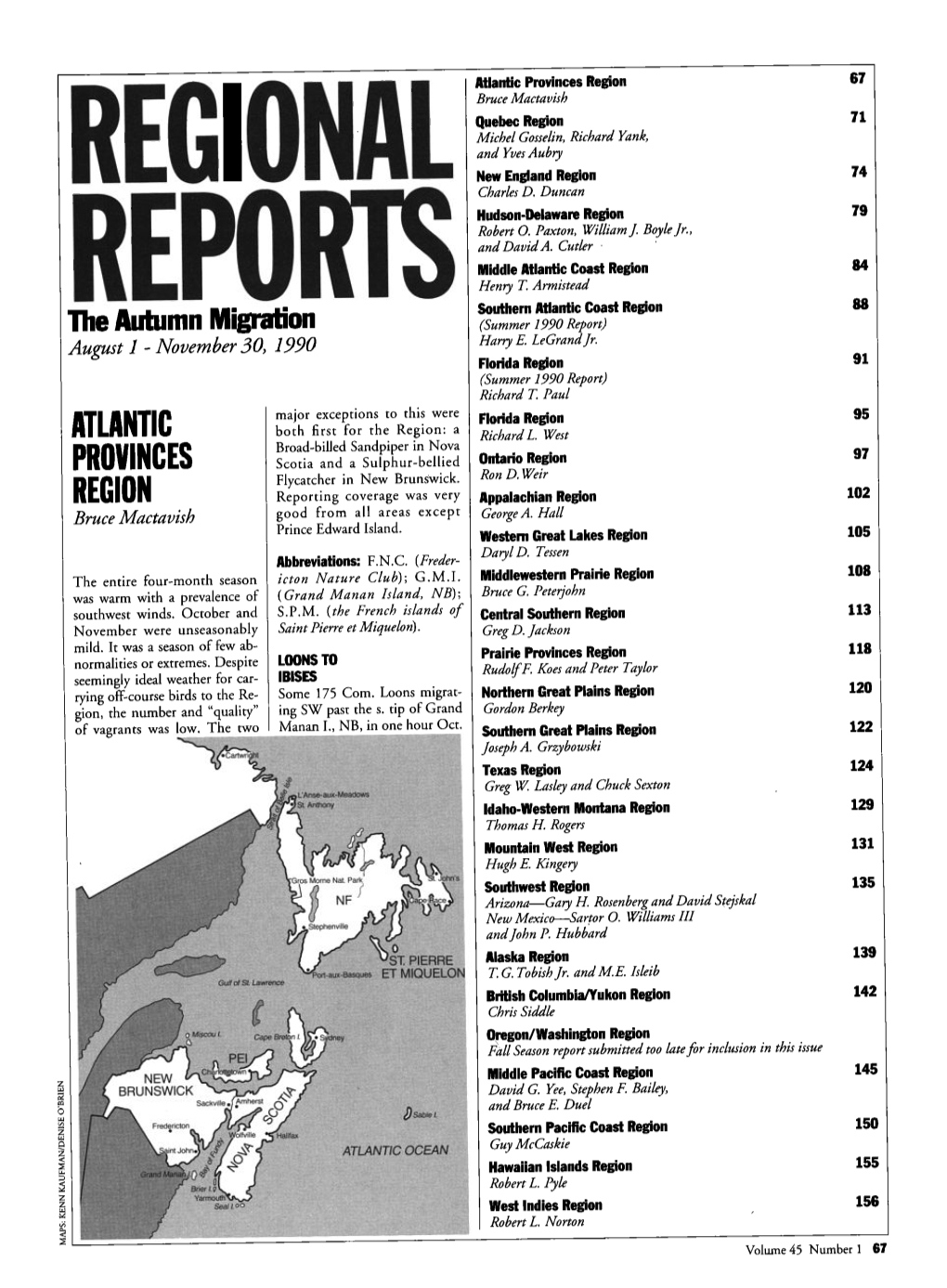 Regional Reports the Autumn Migration August 1