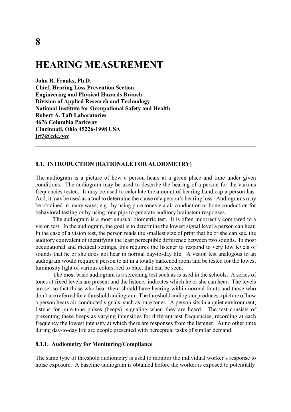 8 Hearing Measurement