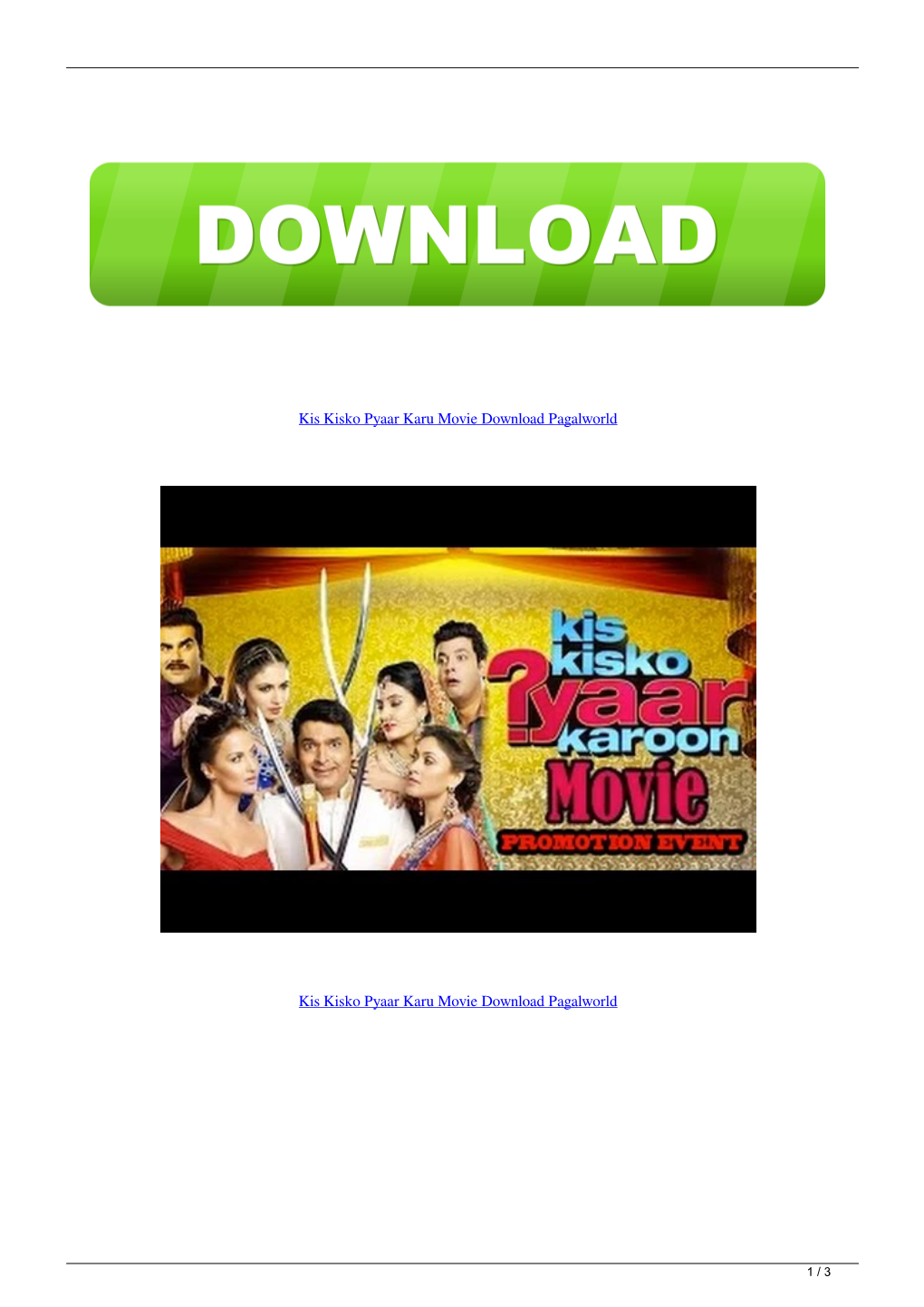 Kis Kisko Pyaar Karu Movie Download Pagalworld