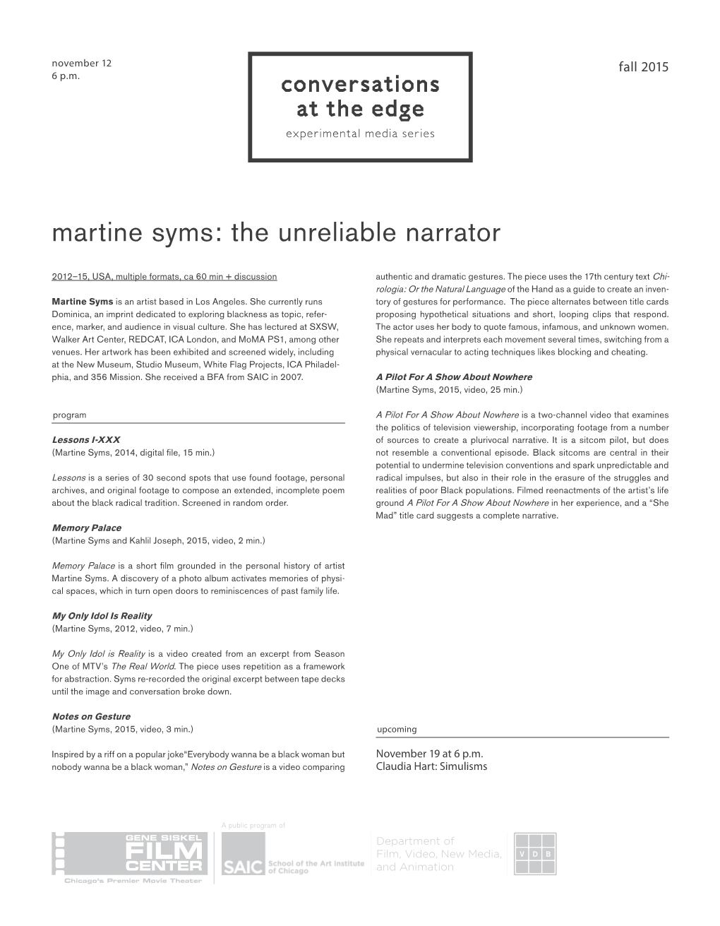 Martine Syms: the Unreliable Narrator