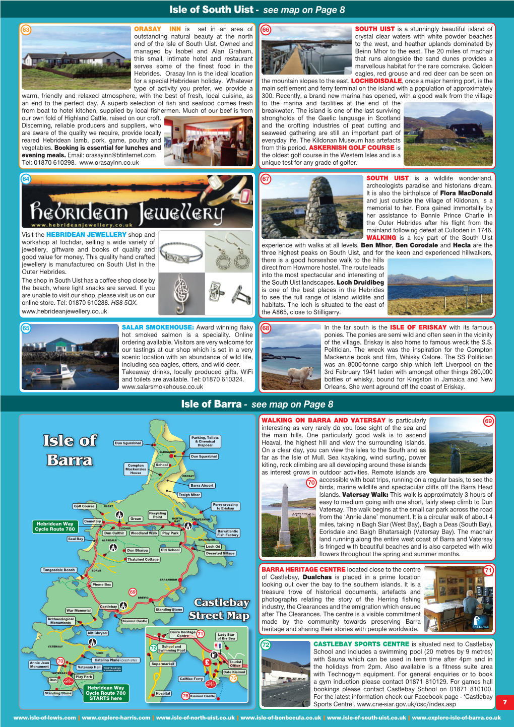 Isle of Barra - See Map on Page 8