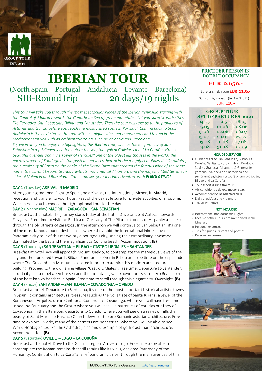 Iberian Tour Eur 2.650