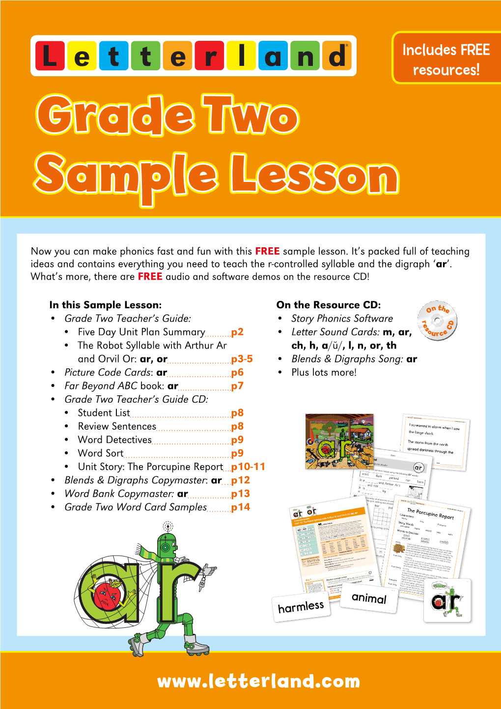 Samples - Five Day Unit Plan Summary Grade Two Teacher’S Guide Code: TH09