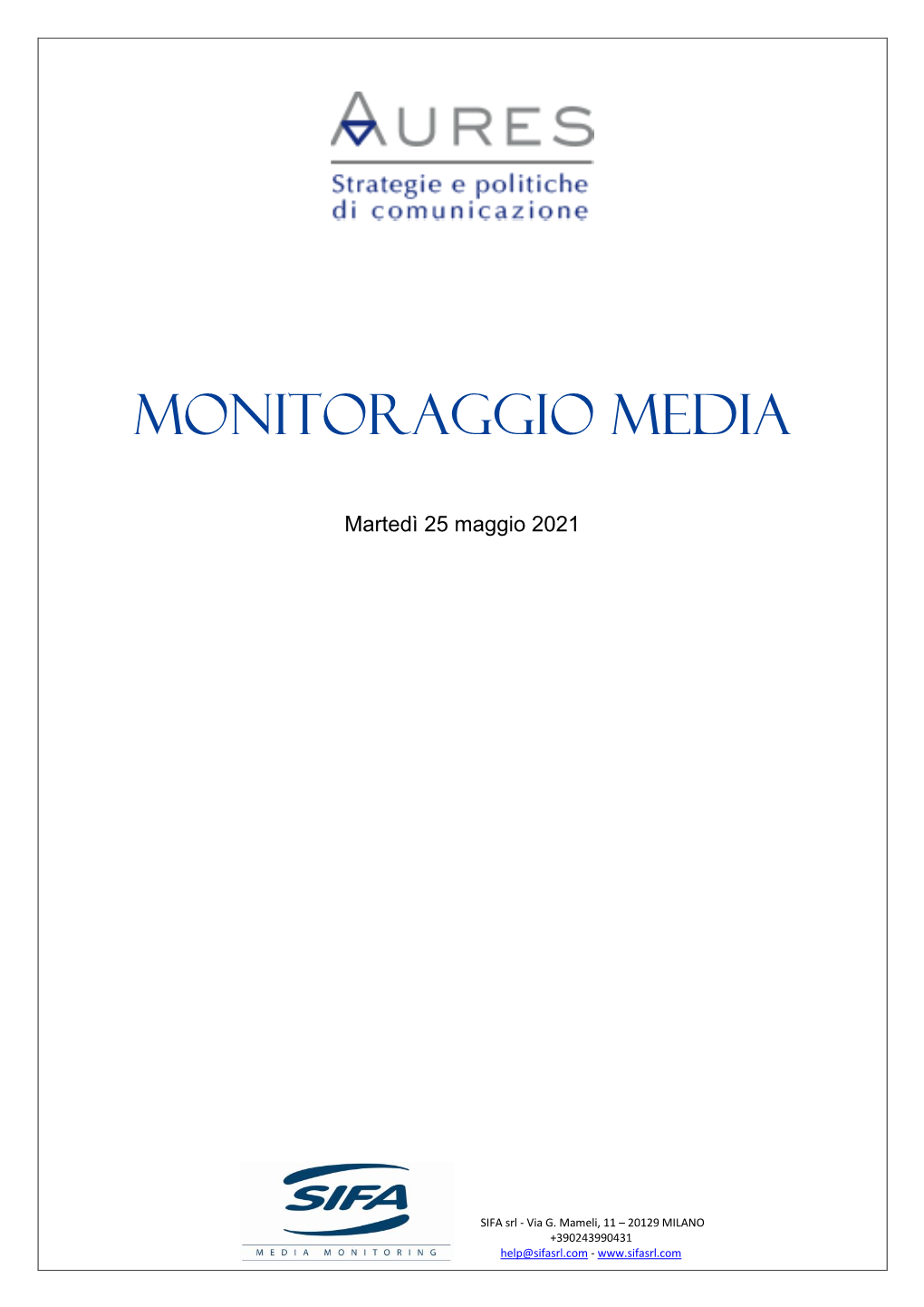 25 Maggio 2021 Rassegna Stampa AMCLI