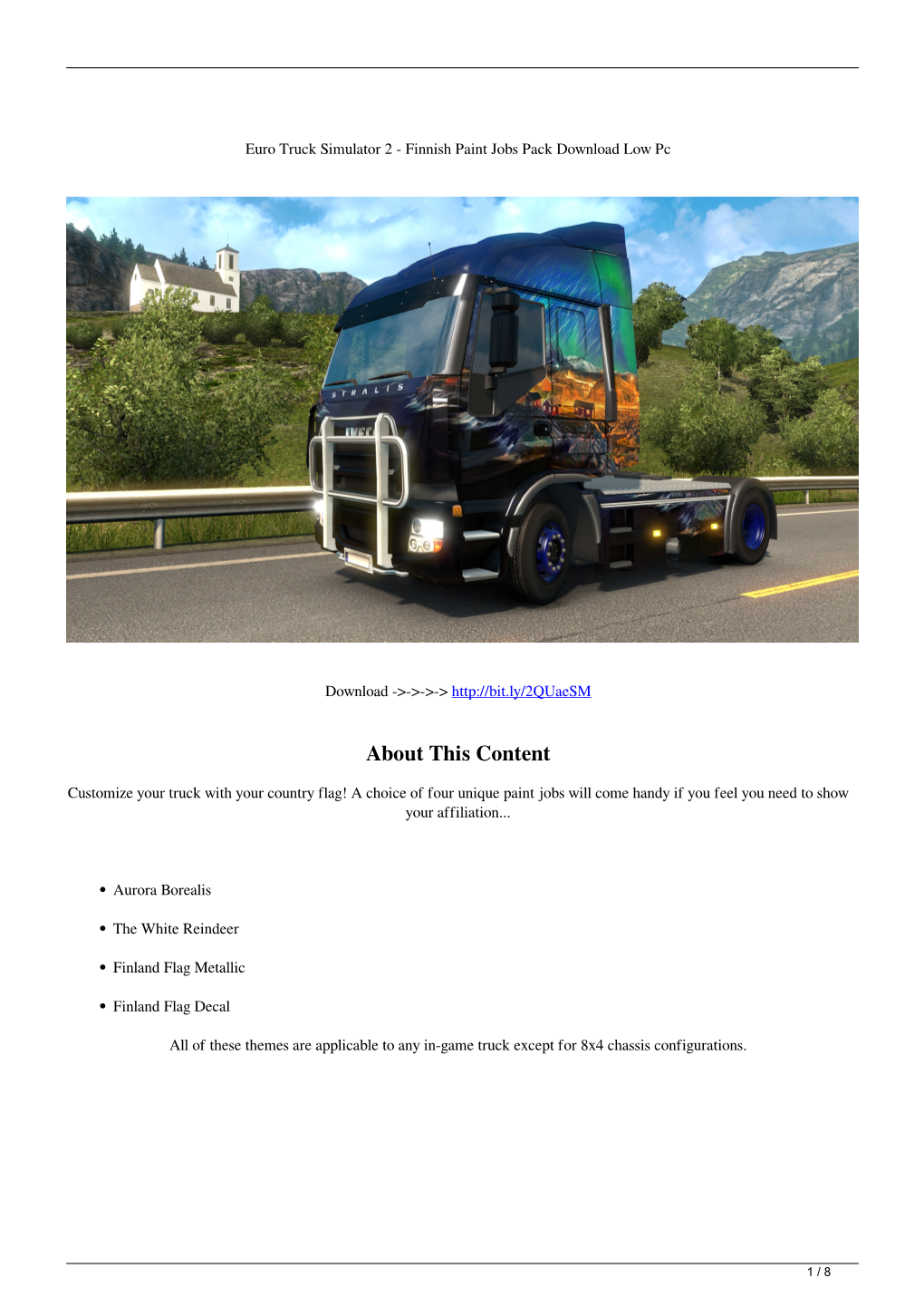 Euro Truck Simulator 2 Finnish Paint Jobs Pack Download Low Pc