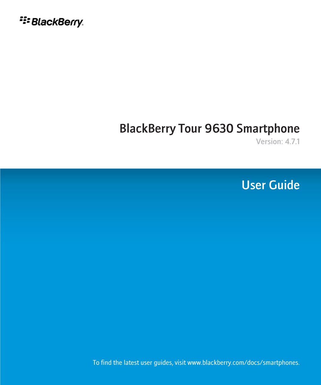 Blackberry Tour 9630 Smartphone Version: 4.7.1