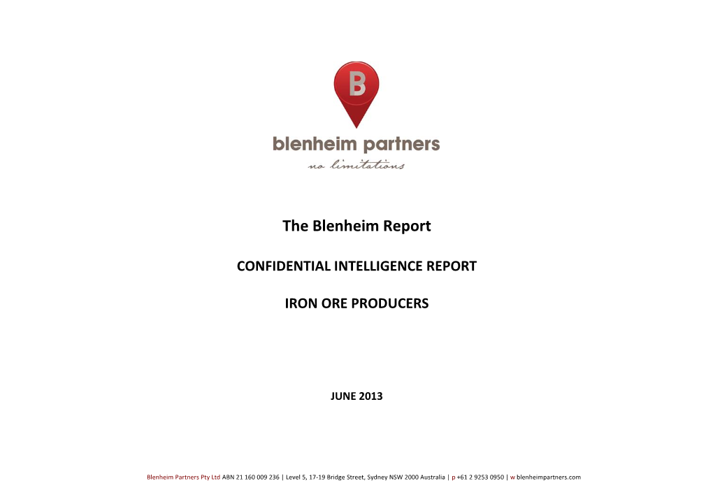 The Blenheim Report