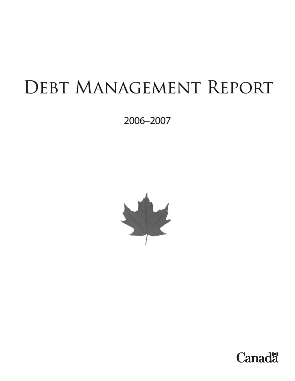 Debt Management Report 2006-2007