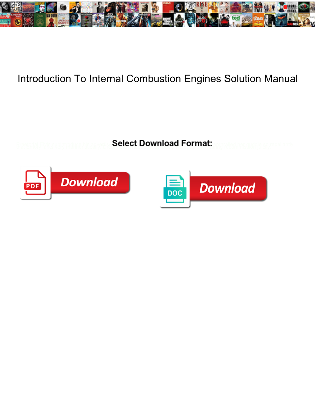 Introduction to Internal Combustion Engines Solution Manual
