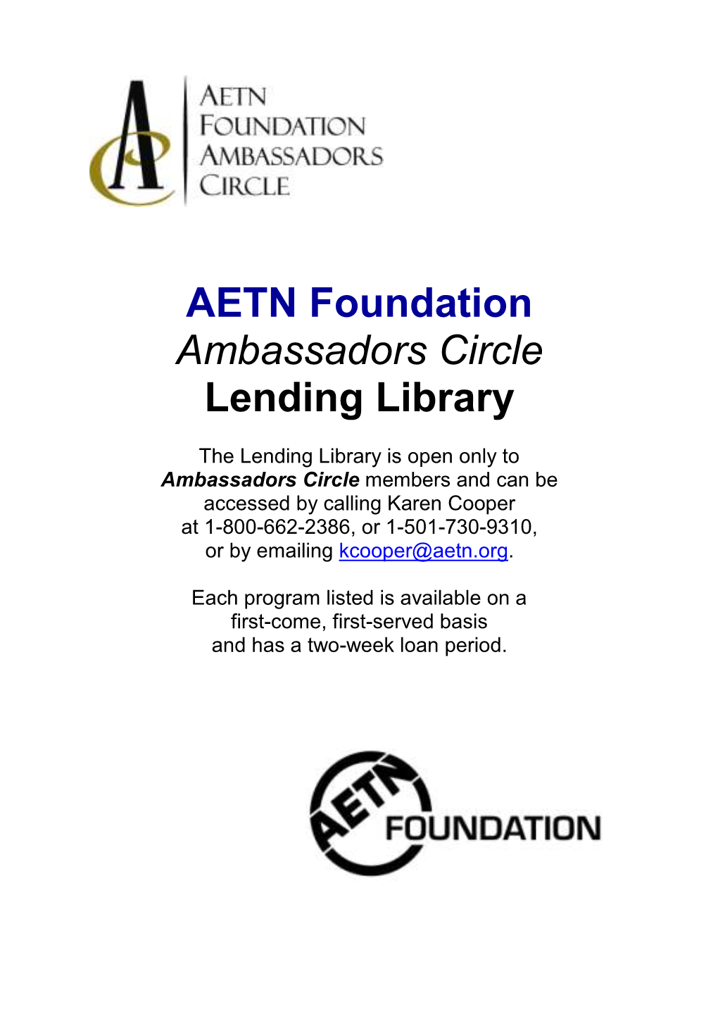 Download 2015 Lending Library (PDF)