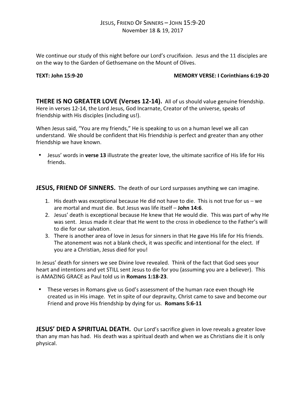 John 15-9-20 HANDOUT