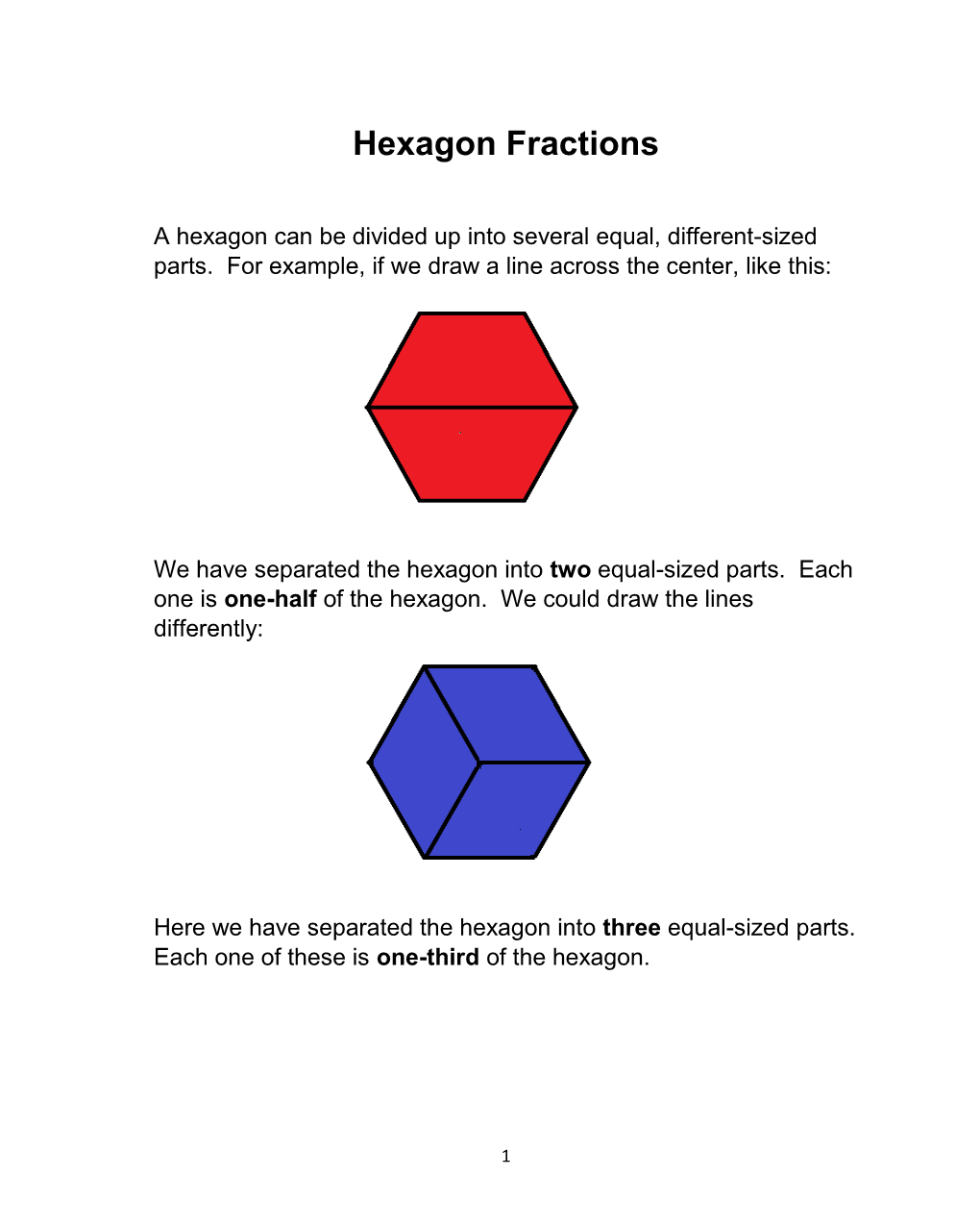 Hexagon Fractions