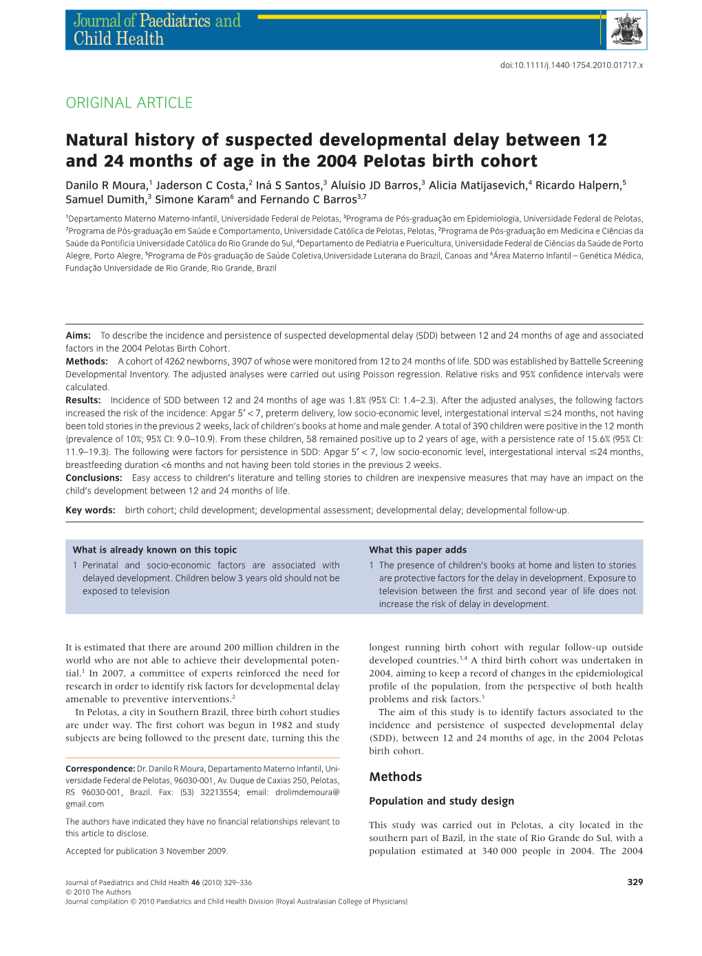 Natural History of Suspected Developmental Delay Between 12